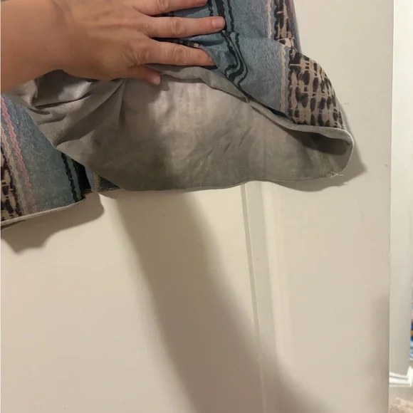 Teeki Blue and White Patterned Flare Pants - Picture 8 of 10